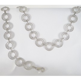 Stříbrná souprava náhrdelník a náramek