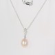 Stříbrný náhrdelník s růžovou perlou