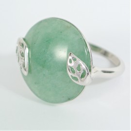 Stříbrný prsten se zeleným avanturinem
